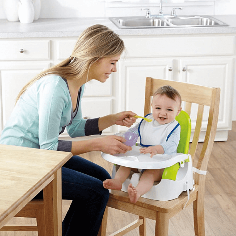 Cadeira De Alimentação Portátil Booster 2 Em 1 - Fácil Transporte - Fisher  Price - Baby Alegria